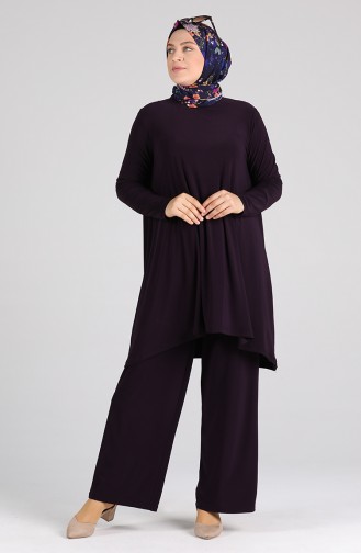 Sandy Tunik Pantolon İkili Takım 4697-02 Mor