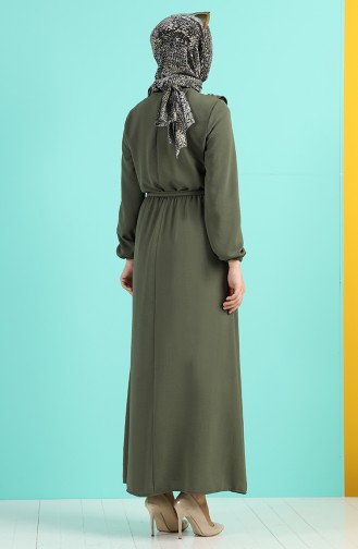 Dunkel Khaki Hijab Kleider 0053-09