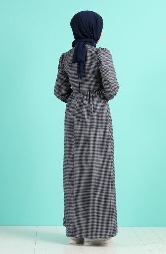 Gray Hijab Dress 8246-06