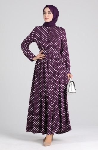 Purple İslamitische Jurk 4553-05