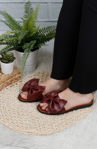 Claret red Summer slippers 0004-18