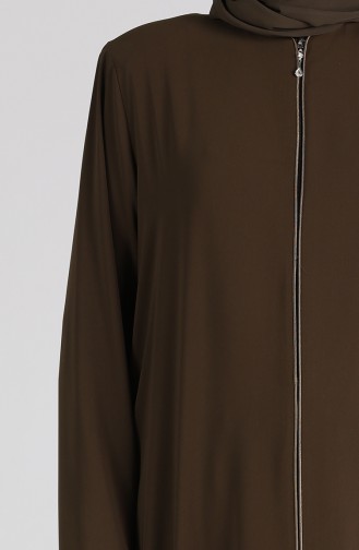 Khaki Abaya 5944-03