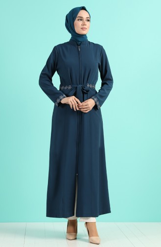 Abayas Bleu Pétrole 1004-03