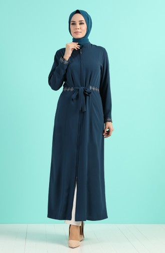 Abayas Bleu Pétrole 1004-03