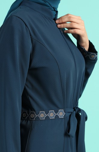 Abayas Bleu Pétrole 1004-03