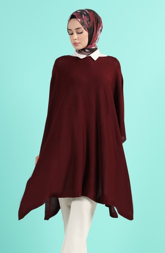 Dark Claret Red Poncho 2002-24