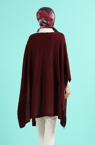 Dark Claret Red Poncho 2002-24