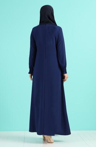 Parlament-Blau Hijab Kleider 1003-02