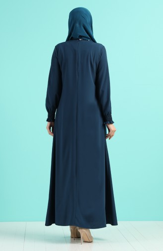 Robe Hijab Pétrole 1003-03