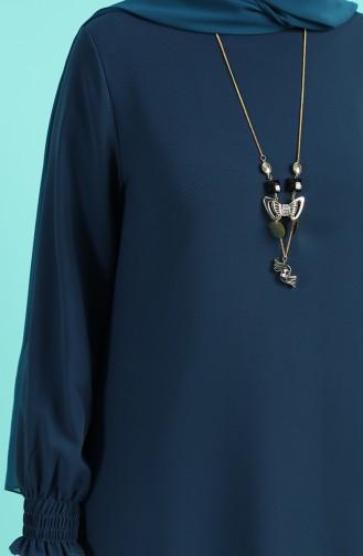 Necklace Dress 1003-03 Petrol Blue 1003-03