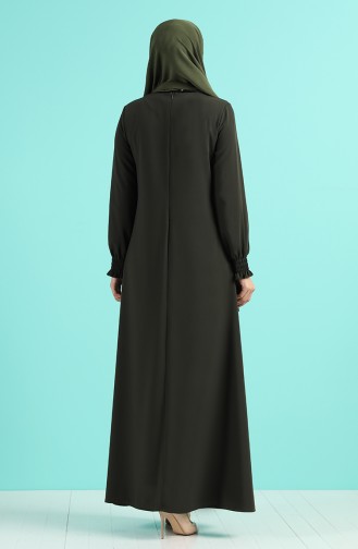 Khaki Hijab Dress 1003-06