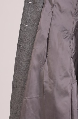 معطف طويل رمادي 71201-02