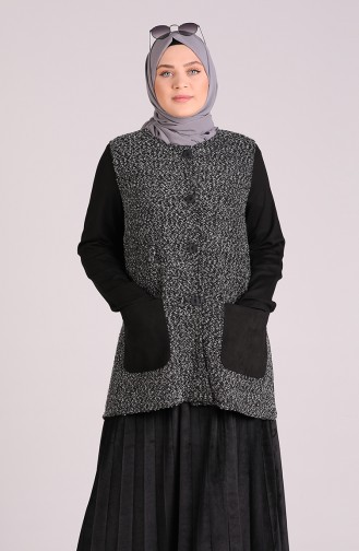 Schwarz Strickjacke 20668-01