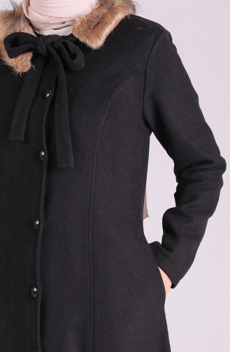 معطف طويل أسود 5071-02