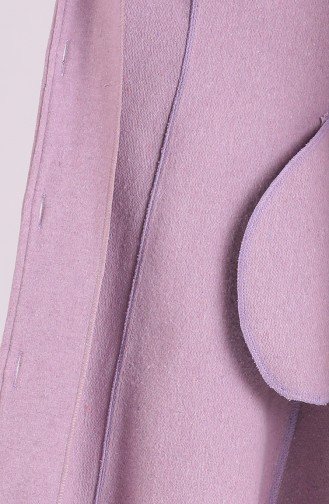 Kürklü Kaşe Kaban 5071-06 Lila