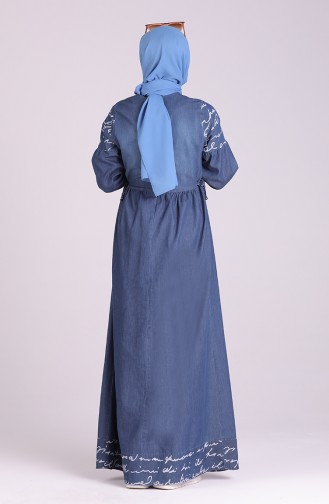 فستان أزرق كحلي 8035-01