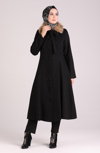 معطف طويل أسود 71186-01