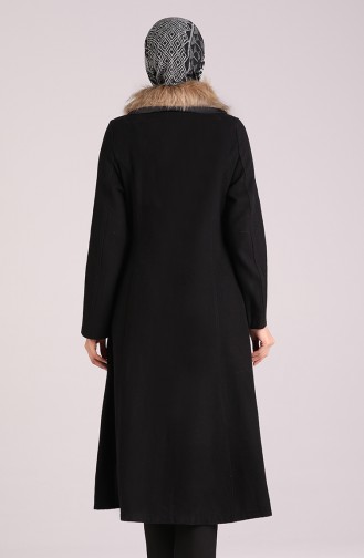 معطف طويل أسود 71186-01