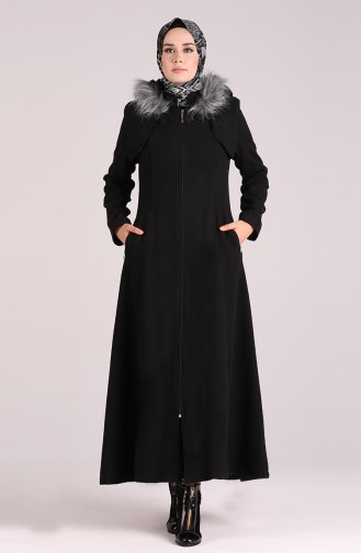 Hooded Wool Coat 71193-01Black 71193-01