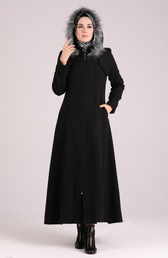 Hooded Wool Coat 71193-01Black 71193-01