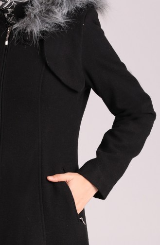 Hooded Wool Coat 71193-01Black 71193-01