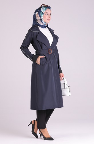 Navy Blue Trench Coats Models 5169-03