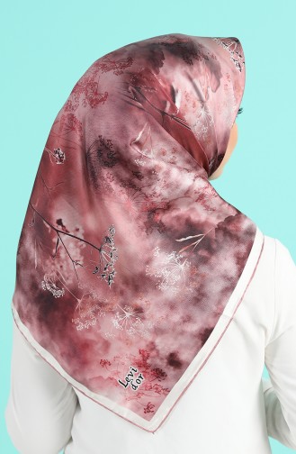 Levidor Twill İpek Eşarp 2417A-09 Gül Kurusu