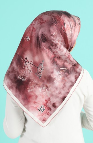 Levidor Twill İpek Eşarp 2417A-09 Gül Kurusu
