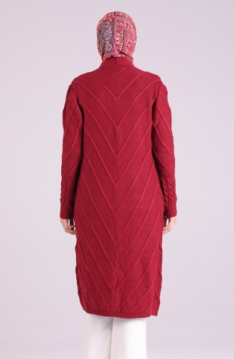 Triko Ponponlu Hırka 6004-04 Bordo