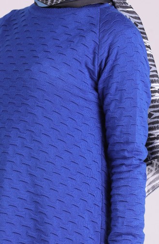 Saks-Blau Pullover 1465-08
