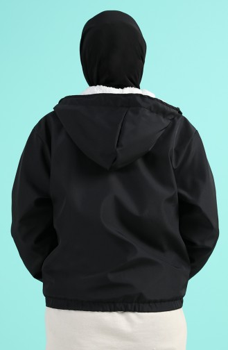 Hooded Short Coat 0505-04 Black 0505-04