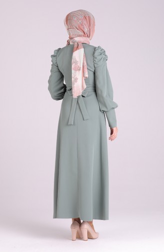 Green Almond Hijab Dress 2037-04