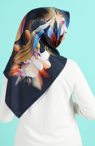 Levidor Twill İpek Eşarp 2676-06 Lacivert