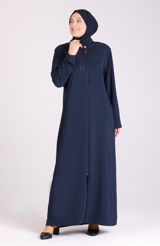 Navy Blue Abaya 5337-02