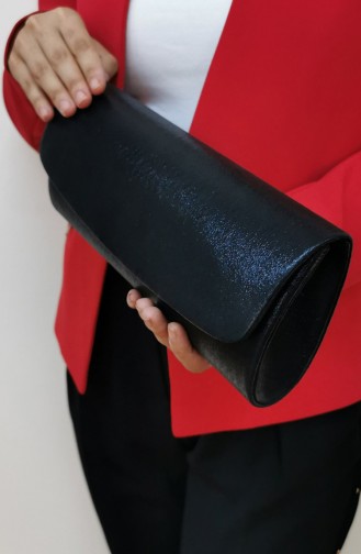 Bayan Clutch Portföy Sıvama Çanta 477104-201 Siyah