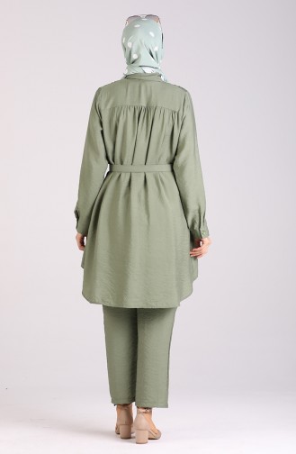 Belted Tunic Trousers Double Suit 1078A-05 Khaki 1078A-05