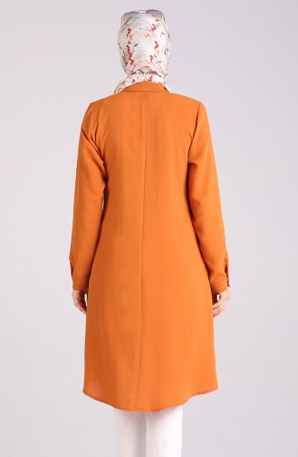 Düğmeli Tunik 5078-04 Hardal