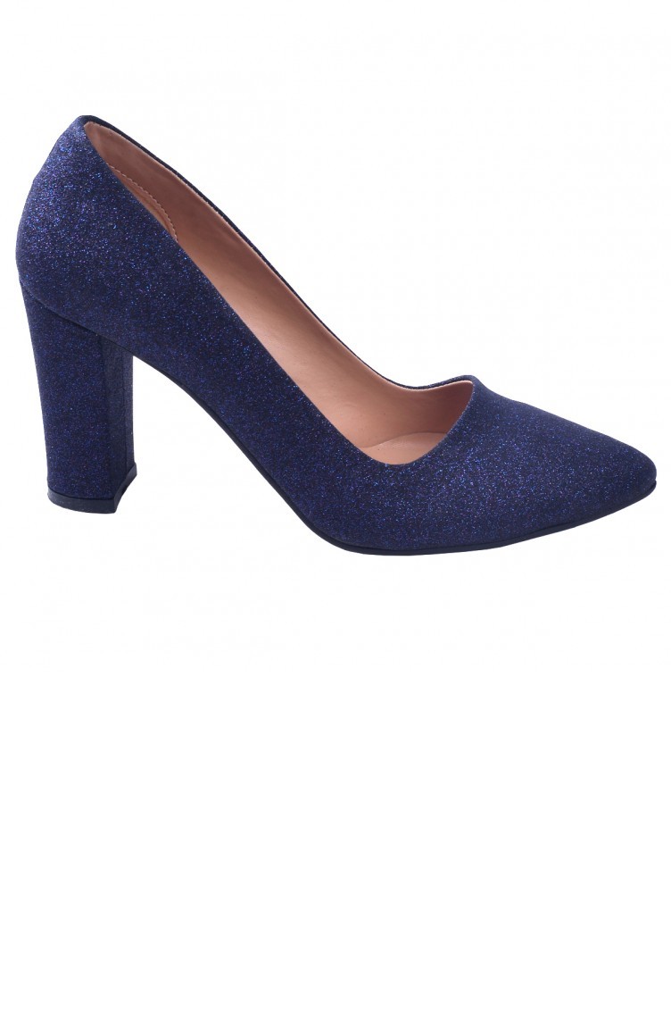 Chaussures a online talon bleu marine