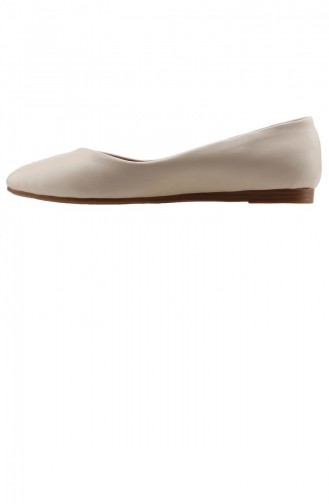 Cream Woman Flat Shoe 19YAYAYK0000022_TE