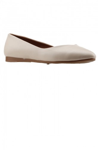 Cream Woman Flat Shoe 19YAYAYK0000022_TE