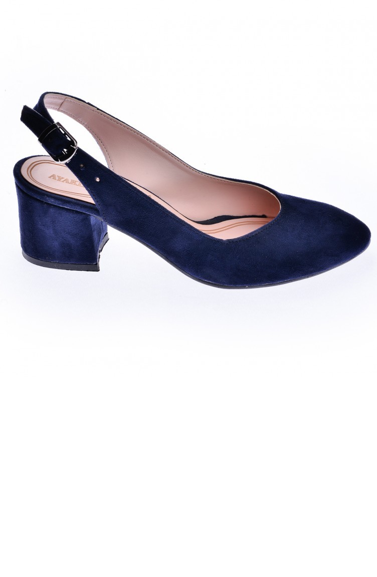 chaussure talon bleu marine