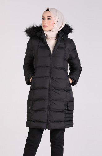 Hooded quilted Coat 17084-01 Black 17084-01