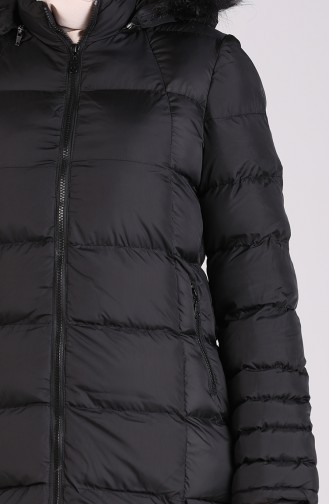 Hooded quilted Coat 17084-01 Black 17084-01