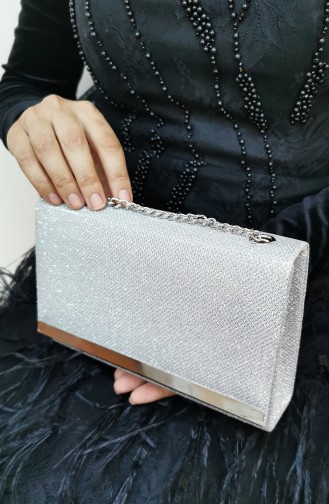 Silver Gray Portfolio Hand Bag 506111-208
