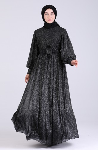 Schwarz Hijab-Abendkleider 4212-04