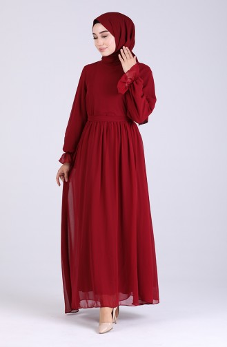 فستان أحمر كلاريت 5134-04