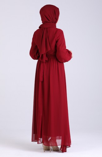 فستان أحمر كلاريت 5134-04