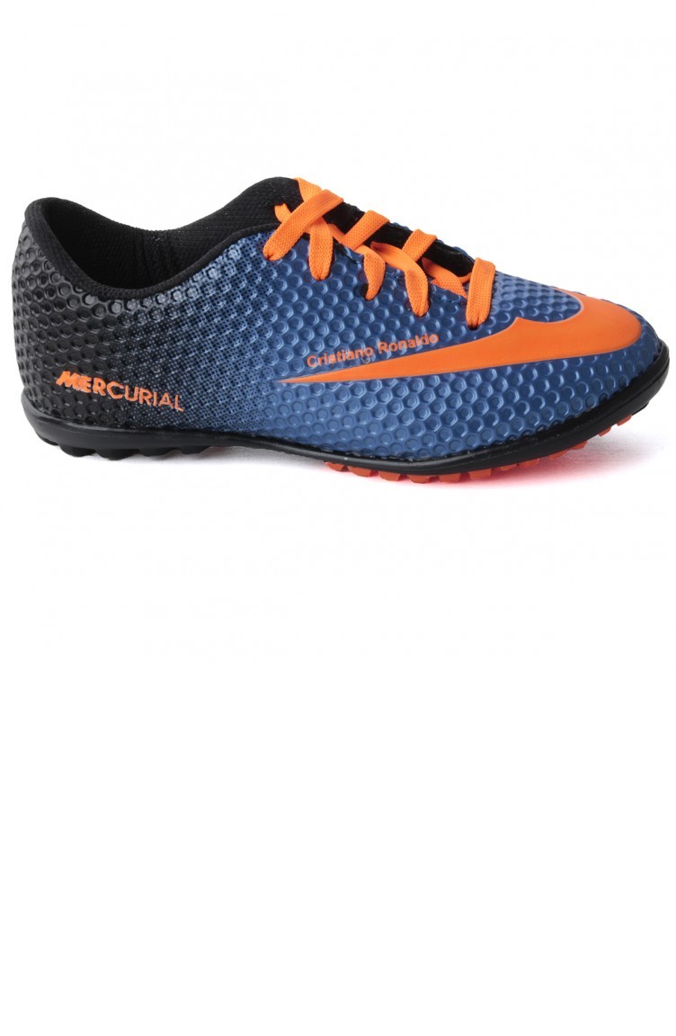 Walked 401 Hf Halisaha Erkek Cocuk Futbol Spor Ayakkabi Mavi Turuncu Sefamerve