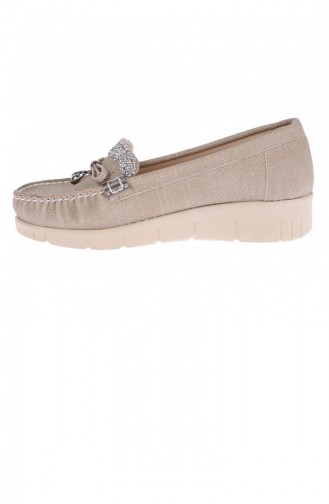 Cream Women`s Flats 20YBABAYK000063_Kre