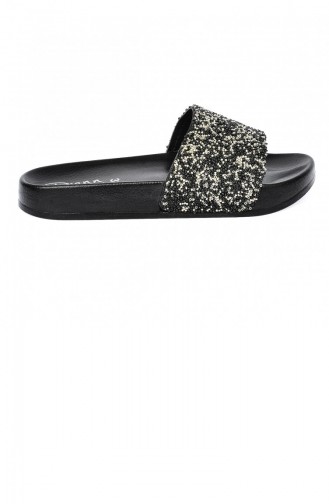 Black Summer Slippers 20YTERAYK000016_Siyahgum